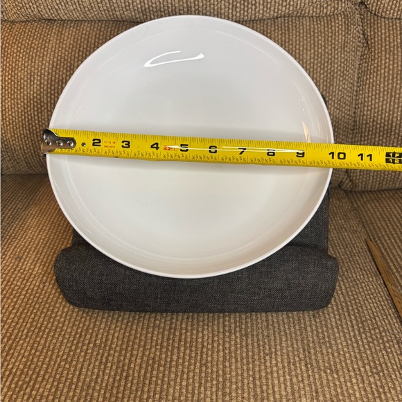 West Elm Elegant White 10 inch Dinner Plate - Picture 4 of 5